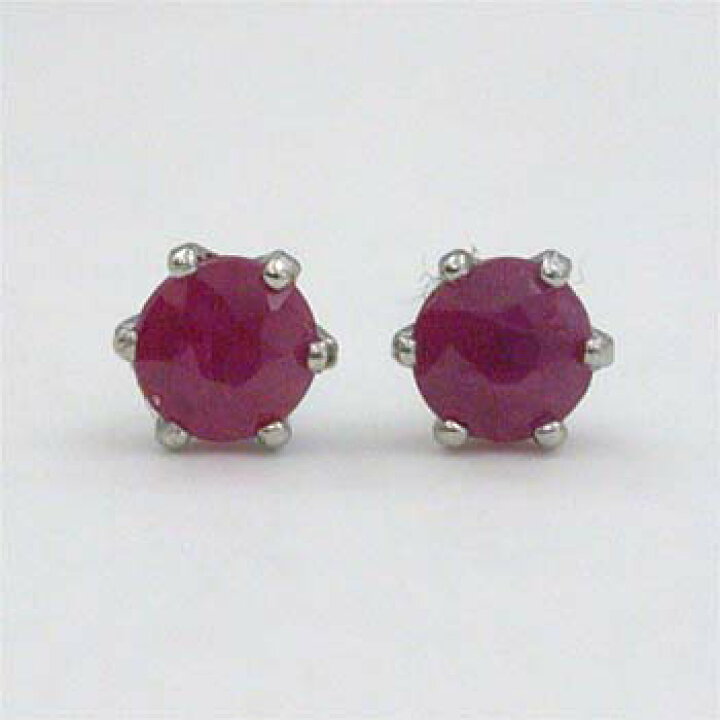 楽天市場】PT900天然ルビーピアス(シリコンキャッチ付  