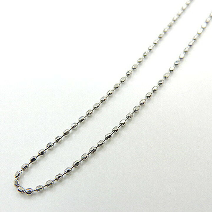 楽天市場】45センチ プラチナ850（Pt850）カットボールチェーン  