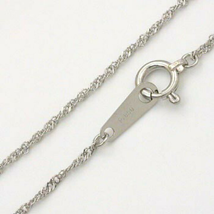 楽天市場】長さ40センチ プラチナ850（Pt850）スクリューチェーン  