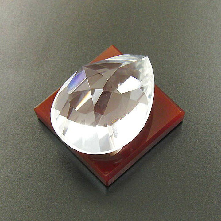 楽天市場】作品 新五芒星（ごぼうせい）水晶60ct メノウの置き台付き 
