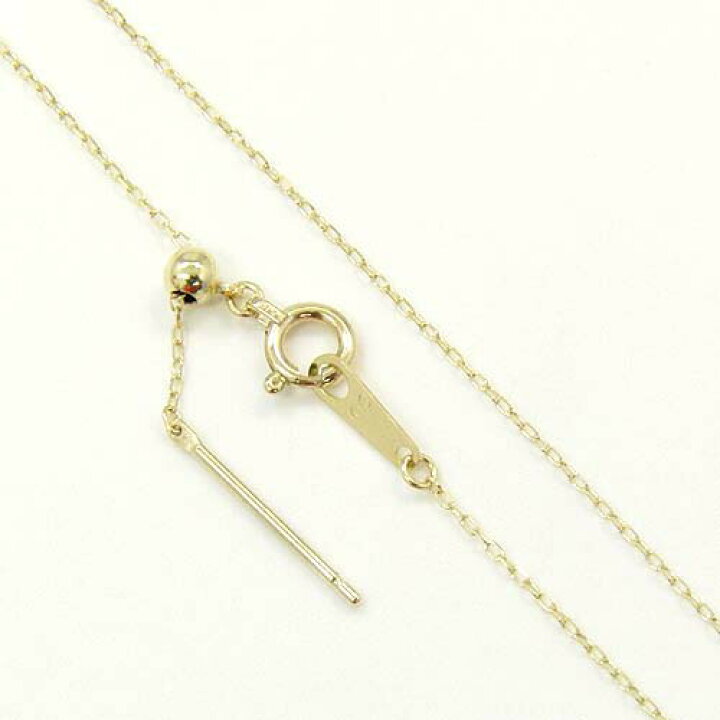 楽天市場】18金ゴールド 0.75ミリ幅 長さ70センチ スライドピン 小豆  