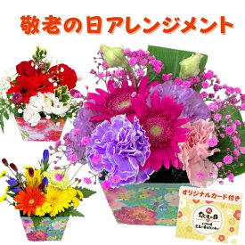 敬老の日 花 ギフト 生花 アレンジメント リンドウ 孫 プレゼント 秋のお花 秋 男性 女性 おじいちゃん おばあちゃん 全国送料無料 ラッピング無料 お祝い 敬老の日 ギフト 記念日
