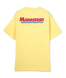 ☆SALE｜【MANASTASH】MANASTASH/マナスタッシュMARKET TEE/ロゴTシャツメンズ レディース 半袖 キャンプ フェス アウトドアブランド ホワイト 白 ブラック 黒 黄色 イエロー バックプリント パロディ ストリートファッション