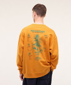 ☆タイムセール｜【MANASTASH】MANASTASH/マナスタッシュCASCADE SWEATSHIRTS TGPトップス スウェット トレーナー カジュアル ストリート プリント イエロー ネイビー オフホワイト M~2XL 23ss 春夏 春コーデ バックプリント カスケード