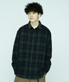 SALE｜【MANASTASH】MANASTASH/マナスタッシュRANCHO SHIRT/ランチシャツトップス チェックシャツ シャドーチェック 新作 23fw aw 秋冬 シンプル ホワイト レッド グリーン 3色展開 M~2XL カラバリ 90's 襟 切り替えし