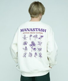 【MANASTASH】MANASTASH/マナスタッシュCASCADE SWEATSHIRTS AFN カスケードスウェットシャツホワイト ナチュラル ネイビー バーガンディー シンプル バックプリント 新作 23fw aw 秋冬 M~2XL 大きいサイズ