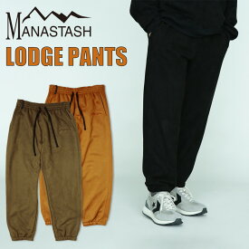 ☆SALE｜【MANASTASH】MANASTASH/マナスタッシュ/LODGE PANTS/ロッジパンツボトムス フェイススウェード シンプル イージーパンツ ブラック イエロー オリーブ M~2XL 大きいサイズ カラバリ 新作 23fw aw 秋冬 無地