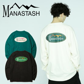 ☆タイムセール|【MANASTASH】MANASTASH/マナスタッシュHEMP L/S TEE ORIGINAL LOGOトップス 長袖 ロングスリーブTシャツ ロンT ヘンプ 新作 23fw aw オールシーズン バックプリント ロゴ M~2XL 大きいサイズ メンズ 男性 ユニセックス