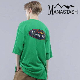 【MANASTASH】MANASTASH/マナスタッシュ/HEMP TEE ORIGINAL LOGO/ヘンプTシャツトップス 半袖 カットソー ロゴ ブラック ホワイト グリーン バックプリント カワイイ シンプル ゆったり リラックスフィット S～XL 新作 24ss 春夏 夏コーデ オールシーズン