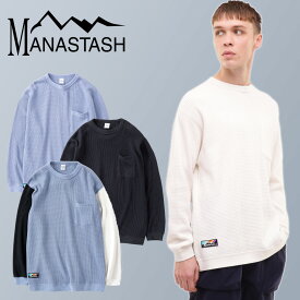 ☆SALE｜【MANASTASH】MANASTASH/マナスタッシュSNUG THERMAL L/S '23 サーマルロングスリーブT新作 新カラー 定番アイテム ベストセラー ブルー ホワイト ブラック クレイジー M~2XL 大きいサイズ フェス キャンプ レジャー