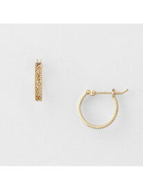 K10フープピアス agete アガット アクセサリー・腕時計 ピアス イエロー【送料無料】[Rakuten Fashion]