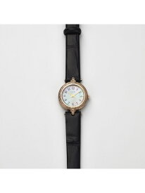 ラウンドフェイス革ベルトウォッチ agete アガット アクセサリー・腕時計 腕時計 ホワイト【送料無料】[Rakuten Fashion]