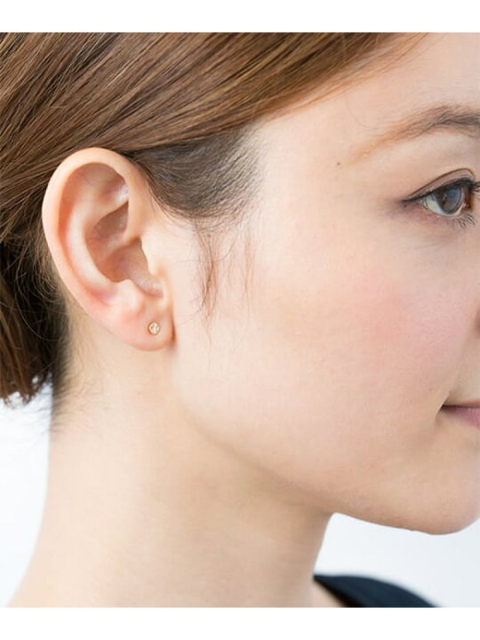 agete K18ダイヤモンドピアス（0.04ct）