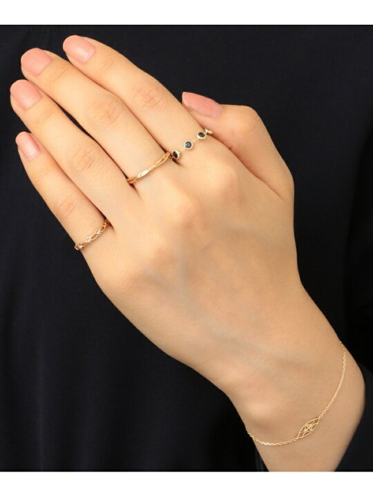 楽天市場】K10サファイアチェーンリング agete アガット アクセサリー  