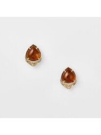 K10アンバー/ダイヤモンドピアス agete アガット アクセサリー・腕時計 ピアス ブラウン【送料無料】[Rakuten Fashion]