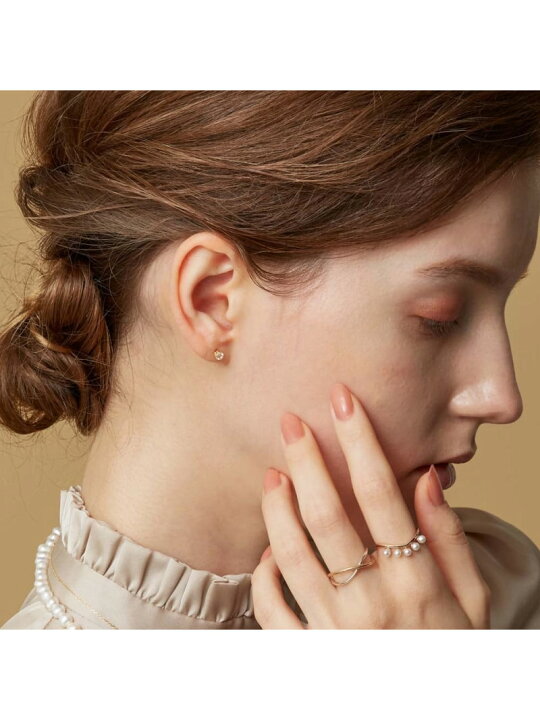 アガット K18 ダイヤピアス K18ダイヤモンドピアス（0．1ct 