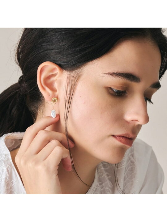 楽天市場】K10パールピアスチャーム agete アガット アクセサリー  