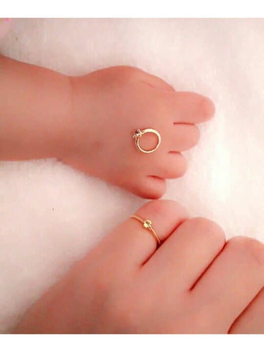 楽天市場】＜3月誕生石＞K10アクアマリンピンキーリング(マザー) agete 