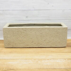 プランター おしゃれ 軽い リガンデプランター(2色)< 60cm 80cm 100cm ポリストーンライト ブラック アイボリー ベージュ グレー 底穴あり 中型 大型 軽量 植木鉢 鉢 横長 長方形 ガーデニング 室