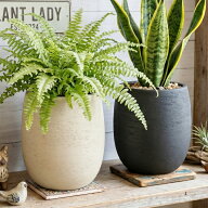 植木鉢 おしゃれ テラコッタ カイトバルーン(2色)＜ 8号 10号 24cm 30cm 底穴あり アイボリー ダークグレ…