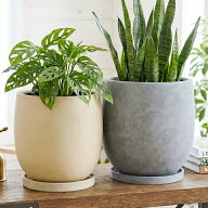 植木鉢 おしゃれ 陶器鉢 エッグポット (2サイズ/3色)＜ 7号 (最大外径22.5cm) 9号 (最大外径27cm) 穴あり…
