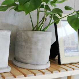 植木鉢 おしゃれ セメント コンクリシリンダー(4サイズ)＜ 3号 3.5号 4.5号 5号 9cm 11cm 14cm 15cm 穴あり 受け皿付 グレー 白 コンクリート プランター 鉢 鉢カバー 室内 屋外 植え替え 鉢植え 寄せ植え アンティーク 園芸 観葉植物 多肉植物 塊根植物 サボテン かわいい＞