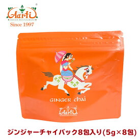 ジンジャーチャイバッグ 8包(5g×8包) スタンド袋 メール便 生姜入り アッサムCTC茶葉 インド紅茶 鍋調理 神戸アールティー