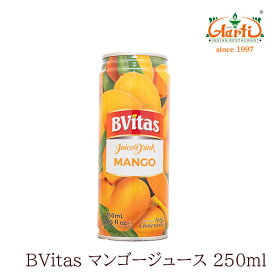 Bvitas マンゴージュース 250ml ×12缶 フルーツジュース 果実ドリンク インドのドリンク 神戸アールティー 通販