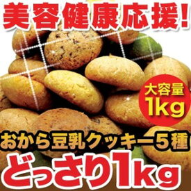 ほろっと柔らか☆ヘルシー＆DIET応援☆新感覚満腹おから豆乳ソフトクッキー1kgギフト 訳あり 訳アリ ネット限定 生地 誕生日 カタログギフト 人気　詰め合わせ 詰合せ ギフト 子ども 子供 退職 お菓子 取り寄せ 取寄 雑誌 テレビ 紹介 掲載【P2B】