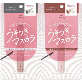 【送料無料(ゆうパケット)】ピメル うそつきマスカラ ブラック / ブラウンマスカラ カール セパレート ありちゃん