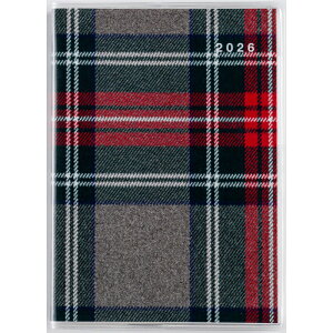 高橋書店 (374) プチクレール4 チェック B7 見開き 1か月 マンスリー 月間 月間ブロック 日曜 始まり 2026年 2026 高橋手帳 手帳 スケジュール ダイアリー