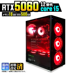 �y�}���\�����艿�i�I�N�[�|�����s���z�y�ŐVRTX5060���ځz�Q�[�~���OPC �f�X�N�g�b�v�p�\�R�� �r�W�l�X GeForce RTX5060 ��12���� corei5 Windows11 10 ������ 16GB SSD500GB 1�N�ۏ� �Q�[�� �Q�[�~���O�p�\