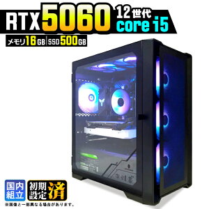 �y�ŐVRTX5060���ځz�_���S1�N�ۏ؁^�Q�[�~���OPC �f�X�N�g�b�v�p�\�R�� �r�W�l�X GeForce RTX5060 ��12���� corei5 Windows11 ������ 16GB SSD500GB �Q�[�� �Q�[�~���O�p�\�R�� �f�X�N�g�b�vPC �����n�� e�X