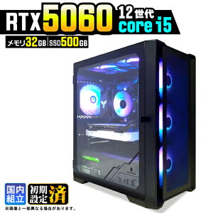 �y�ŐVRTX5060���ځz�_���S1�N�ۏ؁^�Q�[�~���OPC �f�X�N�g�b�v�p�\�R�� �r�W�l�X GeForce RTX5060 ��12���� corei5 Windows11 ������ 32GB SSD500GB �Q�[�� �Q�[�~���O�p�\�R�� �f�X�N�g�b�vPC �����n�� e�X