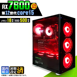�y�V�i �������Y�z�Q�[�~���OPC �f�X�N�g�b�v�p�\�R�� �r�W�l�X Radeon RX7600 ��12���� corei5 Windows11 ������ 16GB SSD500GB �Q�[�� �Q�[�~���O�p�\�R�� �f�X�N�g�b�vPC ���X�y�b�N e�X�|�[�c ���{�̂�
