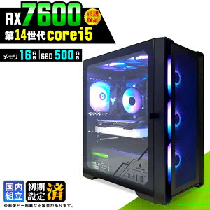 �_���S1�N�ۏ؁^�y�V�i �������Y�z�Q�[�~���OPC �f�X�N�g�b�v�p�\�R�� �r�W�l�X Radeon RX7600 ��14���� corei5 Windows11 ������ 16GB SSD500GB �Q�[�� �Q�[�~���O�p�\�R�� �f�X�N�g�b�vPC ���X�y�b�N e�X