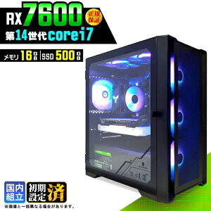 �_���S1�N�ۏ؁^�y�V�i �������Y�z�Q�[�~���OPC �f�X�N�g�b�v�p�\�R�� �r�W�l�X Radeon RX7600 ��14���� corei7 Windows11 ������ 16GB SSD500GB �Q�[�� �Q�[�~���O�p�\�R�� �f�X�N�g�b�vPC ���X�y�b�N e�X