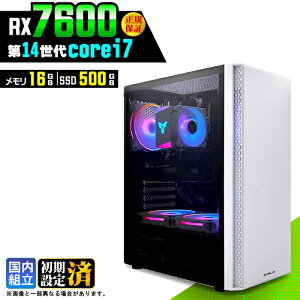 �_���S1�N�ۏ؁^�y�V�i �������Y�z�Q�[�~���OPC �f�X�N�g�b�v�p�\�R�� �r�W�l�X Radeon RX7600 ��14���� corei7 Windows11 ������ 16GB SSD500GB �Q�[�� �Q�[�~���O�p�\�R�� �f�X�N�g�b�vPC ���X�y�b�N e�X