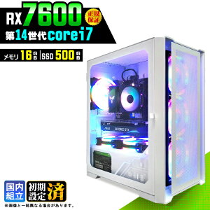 �_���S1�N�ۏ؁^�y�V�i �������Y�z�Q�[�~���OPC �f�X�N�g�b�v�p�\�R�� �r�W�l�X Radeon RX7600 ��14���� corei7 Windows11 ������ 16GB SSD500GB �Q�[�� �Q�[�~���O�p�\�R�� �f�X�N�g�b�vPC ���X�y�b�N e�X
