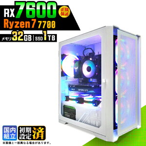 �_�}���\������l���^�y�V�i �������Y�z�Q�[�~���OPC �f�X�N�g�b�v�p�\�R�� �r�W�l�X Radeon RX7600 Ryzen7 7700 Windows11 ������ 32GB SSD500GB �Q�[�� �Q�[�~���O�p�\�R�� �f�X�N�g�b�vPC ���X�y�b�N e�X