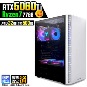 �y�ŐVRTX5060Ti�z�_���S1�N�ۏ؁^�Q�[�~���OPC �f�X�N�g�b�v�p�\�R�� �r�W�l�X GeForce RTX5060Ti Ryzen7 7700 Windows11 32GB SSD500GB �Q�[�� �Q�[�~���O�p�\�R�� �f�X�N�g�b�vPC ���_ APEX FF14 VALO e�X�|�[�c 
