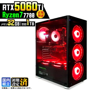 �y�ŐVRTX5060Ti�z�_���S1�N�ۏ؁^�Q�[�~���OPC �f�X�N�g�b�v�p�\�R�� �r�W�l�X GeForce RTX5060Ti Ryzen7 7700 Windows11 32GB SSD1TB �Q�[�� �Q�[�~���O�p�\�R�� �f�X�N�g�b�vPC ���_ APEX FF14 VALO e�X�|�[�c �V