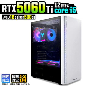�_10���܂Ō���l���^�y�ŐVRTX5060Ti�z�Q�[�~���OPC �f�X�N�g�b�v�p�\�R�� �r�W�l�X GeForce RTX5060Ti ��12���� corei5 Windows11 16GB SSD500GB 1�N�ۏ� �Q�[�� �Q�[�~���O�p�\�R�� �f�X�N�g�b�vPC ���_ APEX F