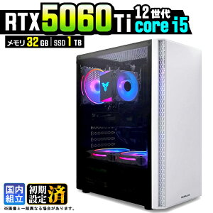�y����l�����I�N�[�|���L�z�y�ŐVRTX5060Ti�z�Q�[�~���OPC �f�X�N�g�b�v�p�\�R�� �r�W�l�X GeForce RTX5060Ti ��12���� corei5 Windows11 32GB SSD1TB 1�N�ۏ� �Q�[�� �Q�[�~���O�p�\�R�� �f�X�N�g�b�vPC ��