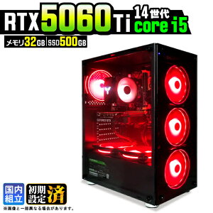 �y�ŐVRTX5060Ti�z�y�ŒZ���������z�Q�[�~���OPC �f�X�N�g�b�v�p�\�R�� �r�W�l�X GeForce RTX5060Ti ��14���� corei5 Windows11 10 ������ 32GB SSD500GB 1�N�ۏ� �Q�[�� �Q�[�~���O�p�\�R�� �f�X�N�g�b�vPC ��