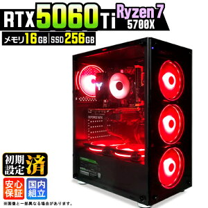 �y�ŐVRTX5060Ti�z�y�X�[�p�[�Z�[������l�����z�Q�[�~���OPC �f�X�N�g�b�v�p�\�R�� �r�W�l�X GeForce RTX5060Ti Ryzen7 5700X Windows11 10 ������ 16GB SSD256GB 1�N�ۏ� �Q�[�� �Q�[�~���O�p�\�R�� �f�X�N�g