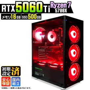 �y�ŐVRTX5060Ti�z�y�����g���� �V�i�z�Q�[�~���OPC �f�X�N�g�b�v�p�\�R�� �r�W�l�X GeForce RTX5060Ti Ryzen7 5700X Windows11 10 ������ 16GB SSD500GB 1�N�ۏ� �Q�[�� �Q�[�~���O�p�\�R�� �f�X�N�g�b�vPC ���_ 