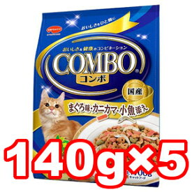 ○日本ペットフード　ミオコンボ まぐろ味・カニカマ・小魚添え 700g(140g×5袋パック) (キャットフード/ペットフード/猫/ネコ/国産)