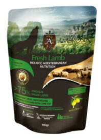 ○【ネコポス5個OK】アンブロシア　HMN　ラム100g 犬用