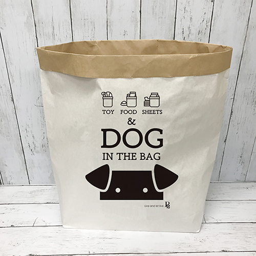 可愛いデザインのペーパーバッグです ピーツーアンドアソシエイツ 犬も遊べる収納袋 ＤＯＧ ＩＮ ＴＨＥ ザ ドッグ イン ＢＡＧ W バッグ 未使用品 ストア